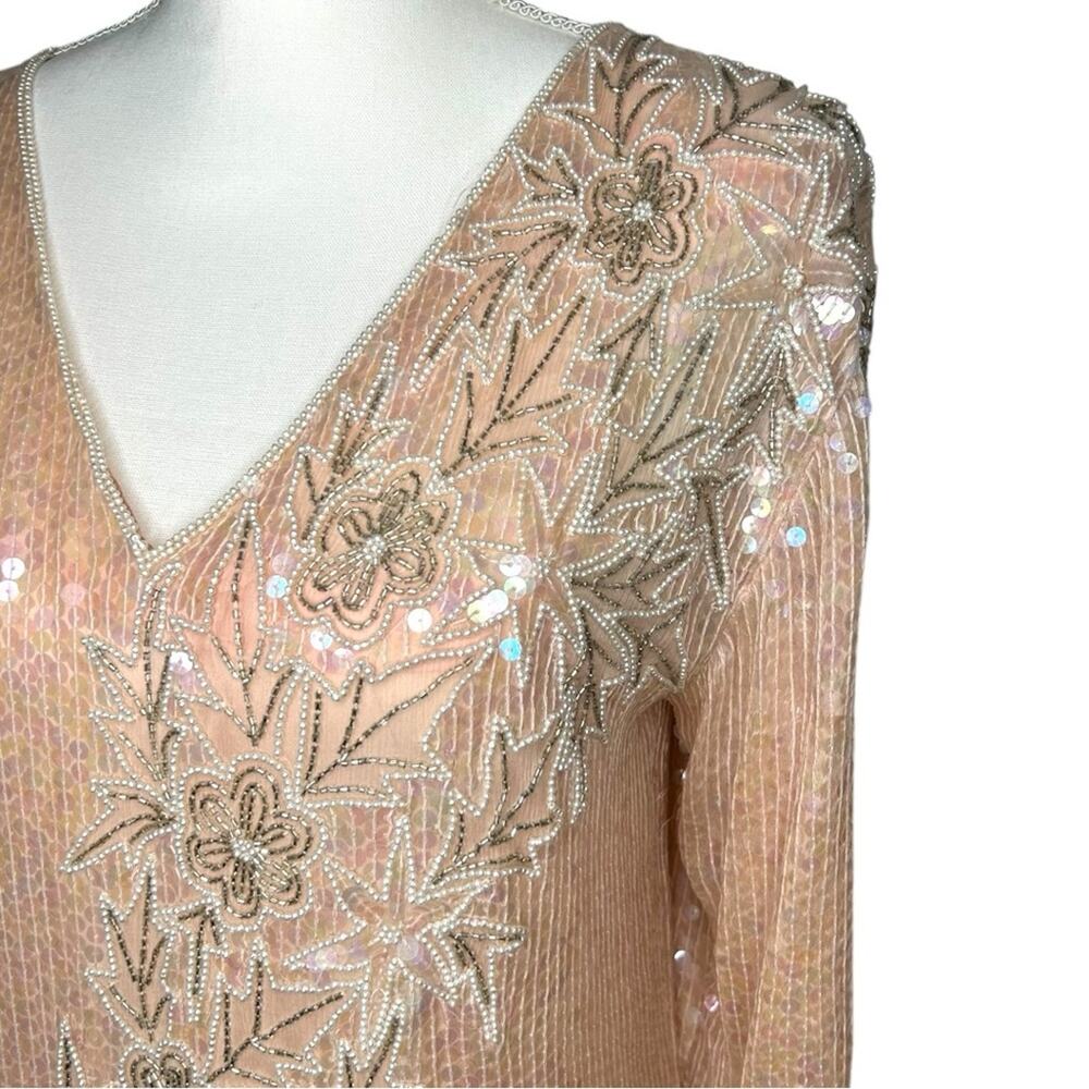Vintage Cheryl’s Winners Sequin and Beaded Women’s Dress Size vintage Medium - Picture 5 of 11